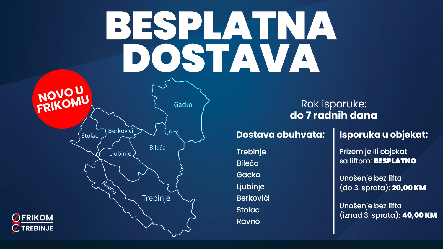 Besplatna dostava u vašem gradu!